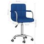 Voir la diapositive 6 : VIDAXL Chaise pivotante de salle a manger Bleu Tissu