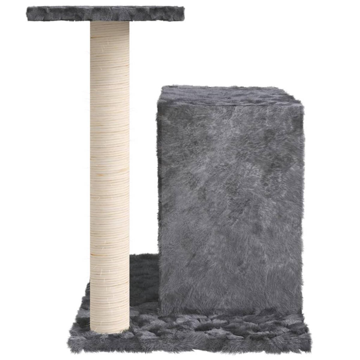 VIDAXL Arbre a chat avec griffoir en sisal Gris fonce 51 cm