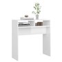 Voir la diapositive 4 : VIDAXL Table console Blanc brillant 78x30x80 cm Agglomere