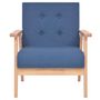 Voir la diapositive 2 : VIDAXL Fauteuil Bleu Tissu