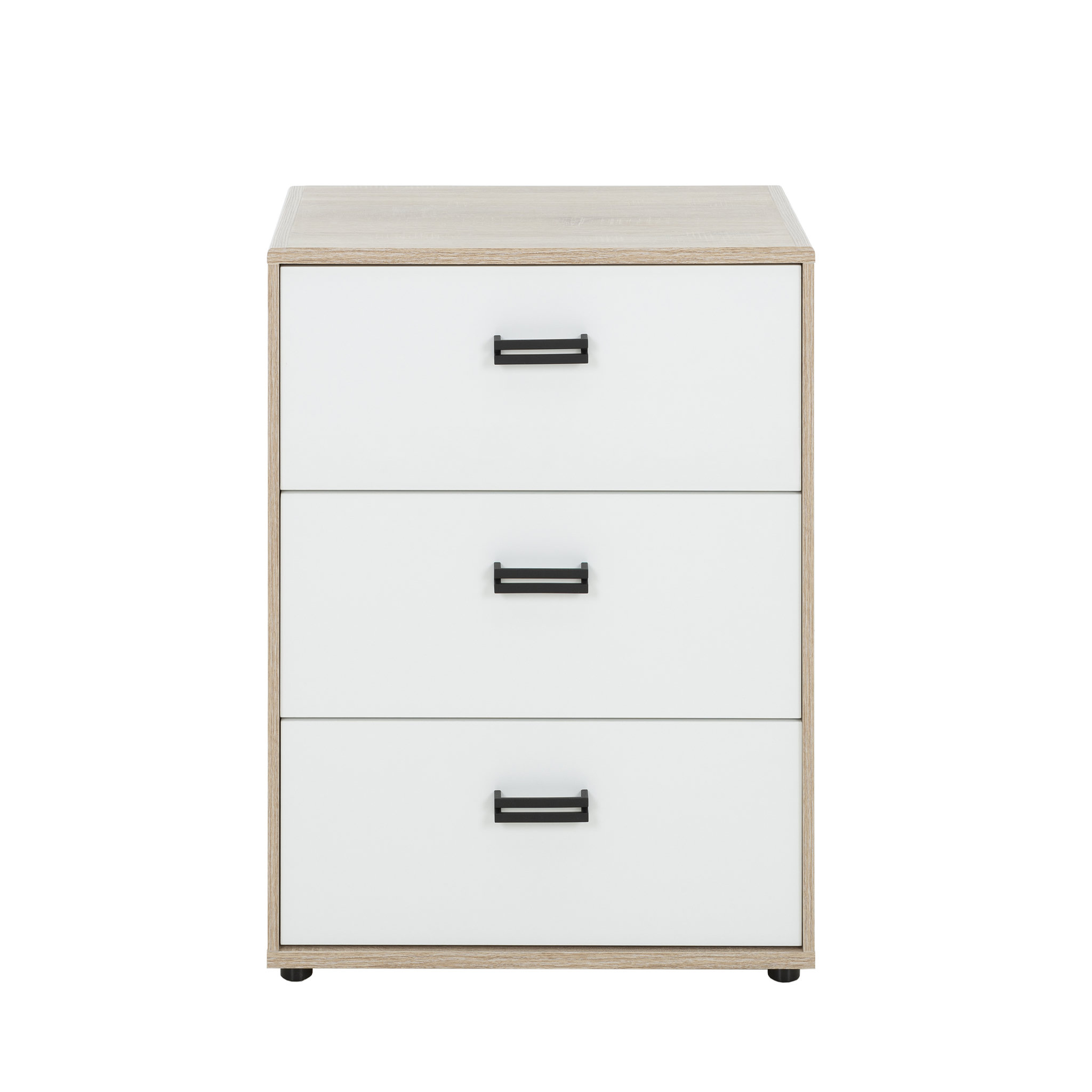 Voir la diapositive 4 : Commode 3 tiroirs L81xH73xP41cm ALLAN