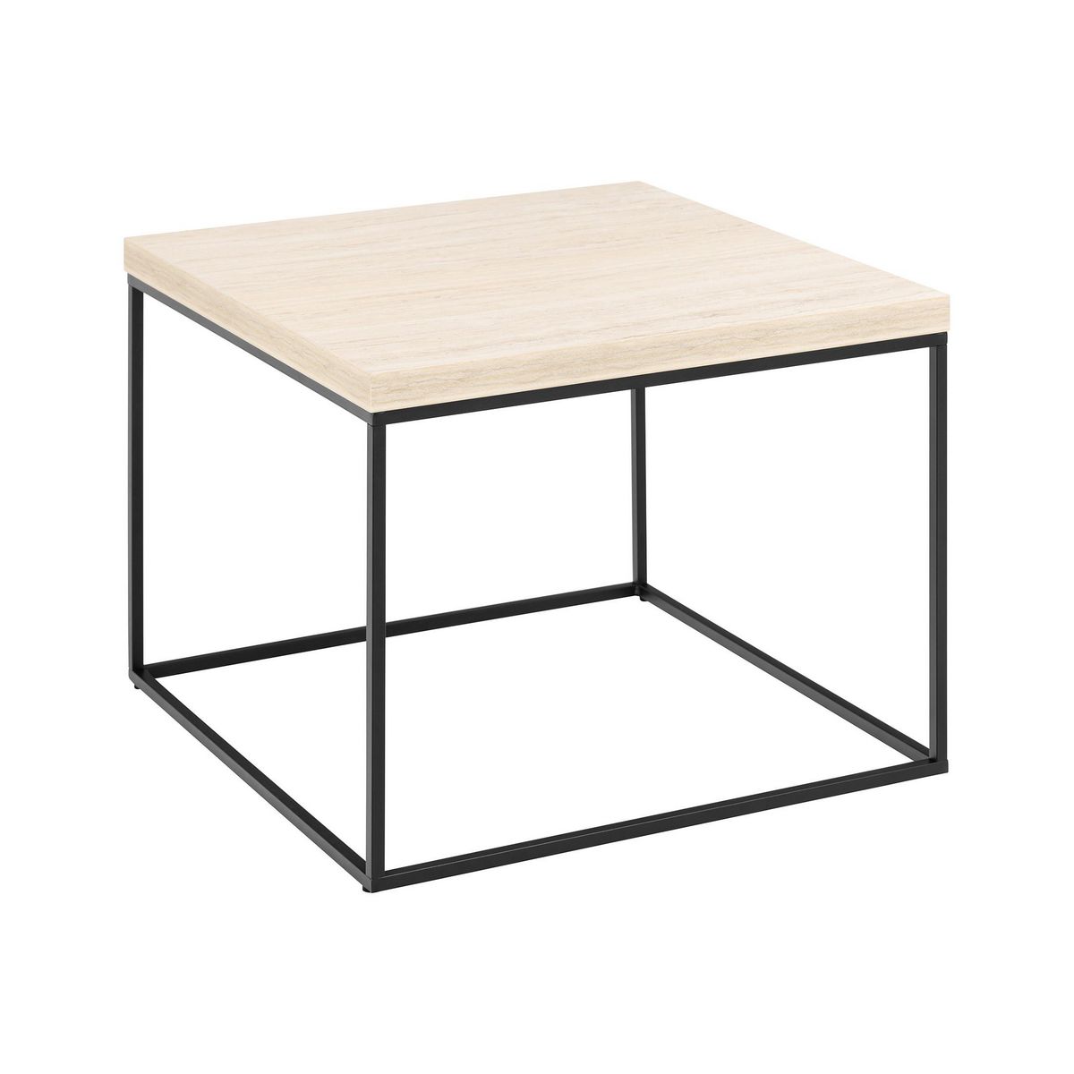 LISA DESIGN Alamosa - table basse - effet travertin - 60 cm