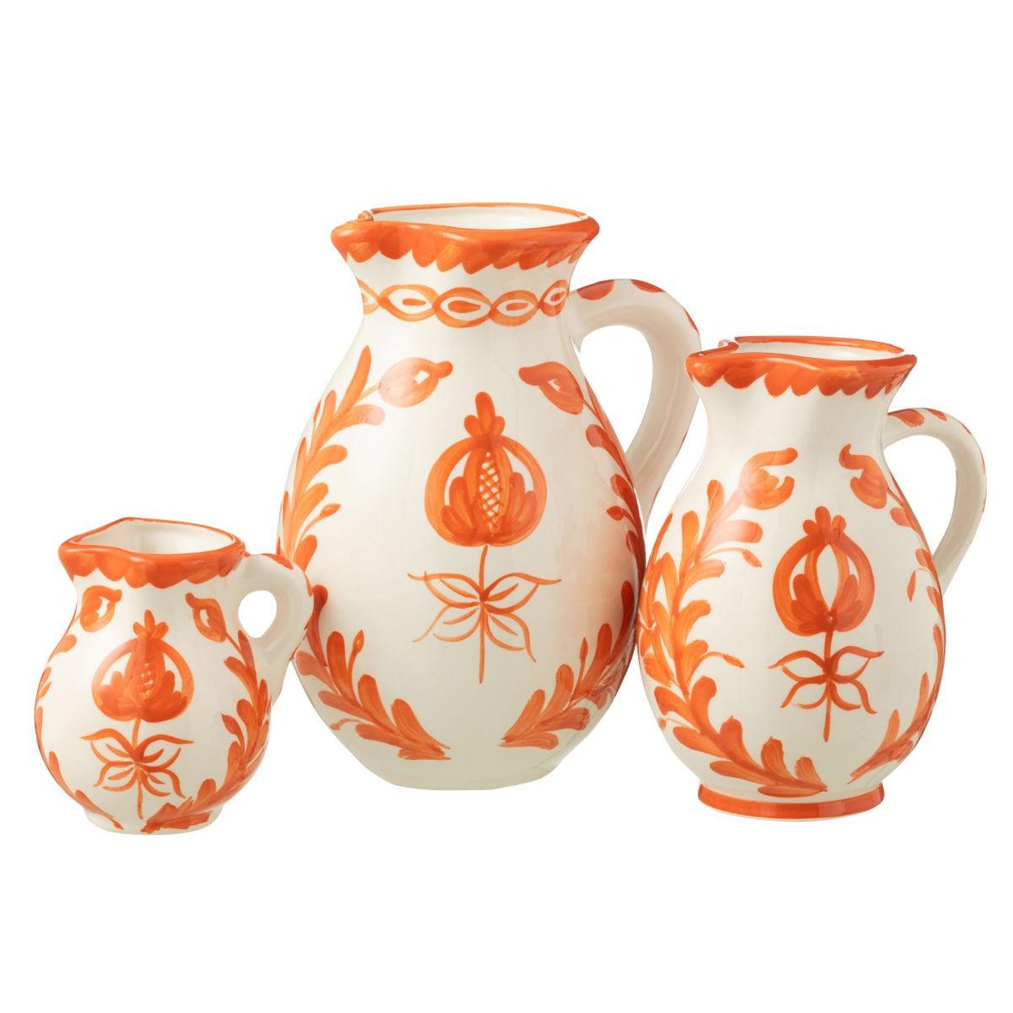 Voir la diapositive 2 : J-LINE Pichet en céramique  granada  1,6l orange