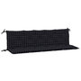 Voir la diapositive 2 : VIDAXL Coussins de banc de jardin lot de 2 motif a carreaux noir