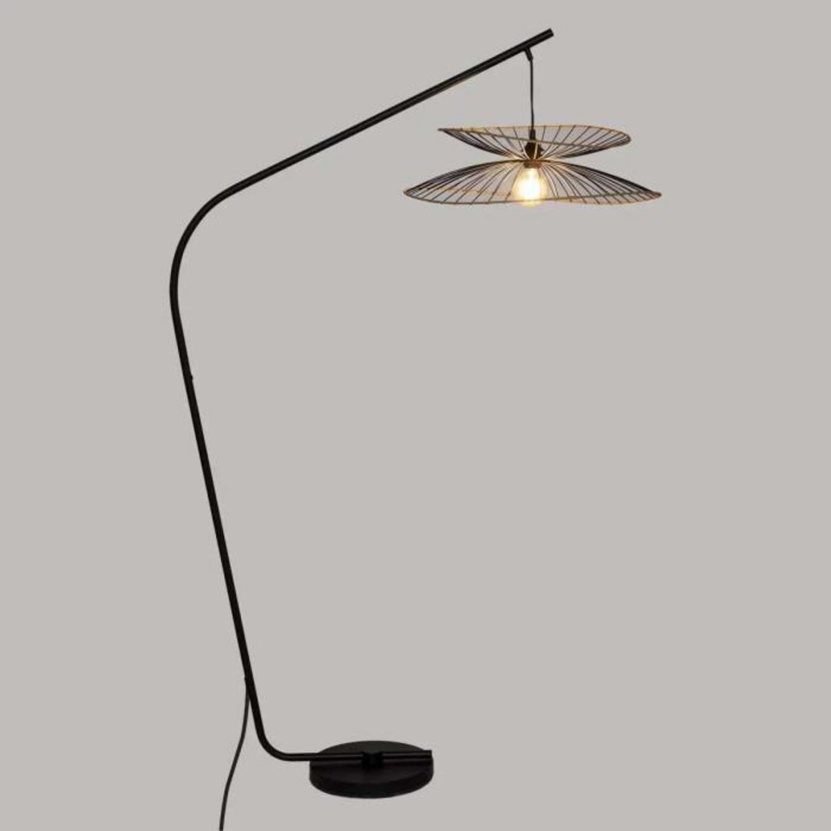 ATMOSPHERA Lampadaire Arc Design  Alara  177cm Noir
