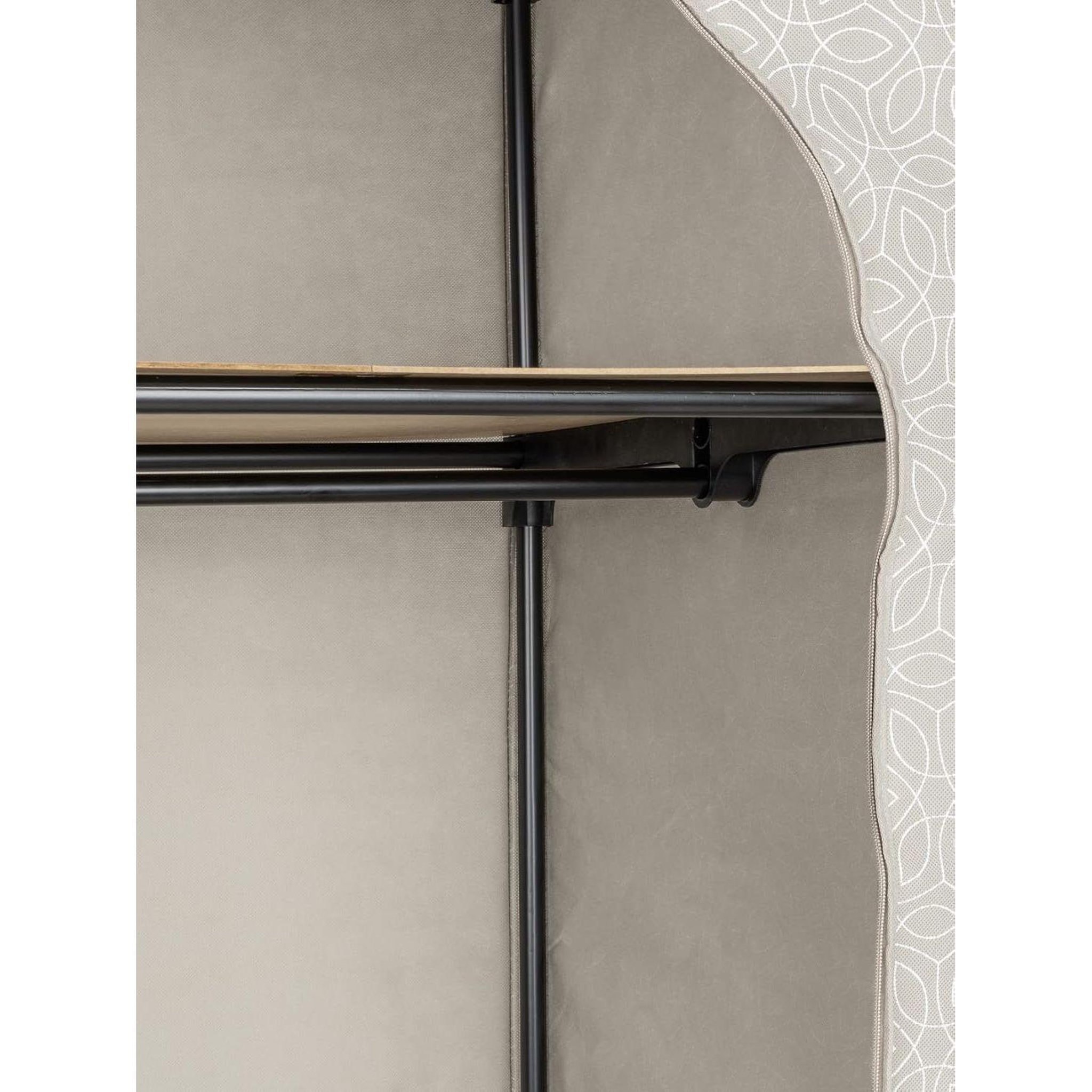 Voir la diapositive 5 : Wenko Armoire penderie 1 étagère en tissu BALANCE - L. 90 x H. 160 cm - Taupe