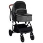 Voir la diapositive 3 : VIDAXL Poussette pour bebe 3-en-1 Gris clair et noir Acier