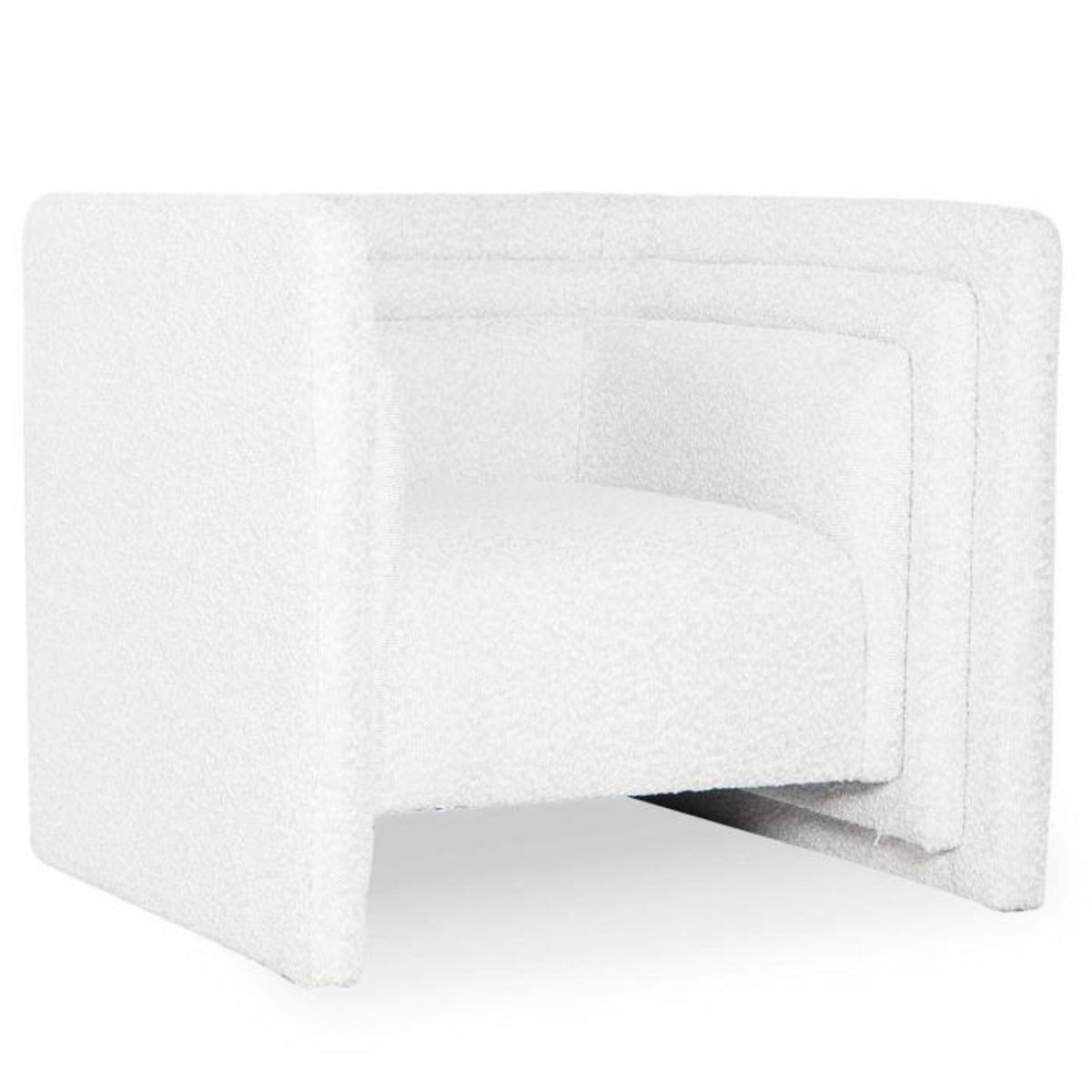 Paris Prix Fauteuil Design Bouclette  Cubia  90cm Crème
