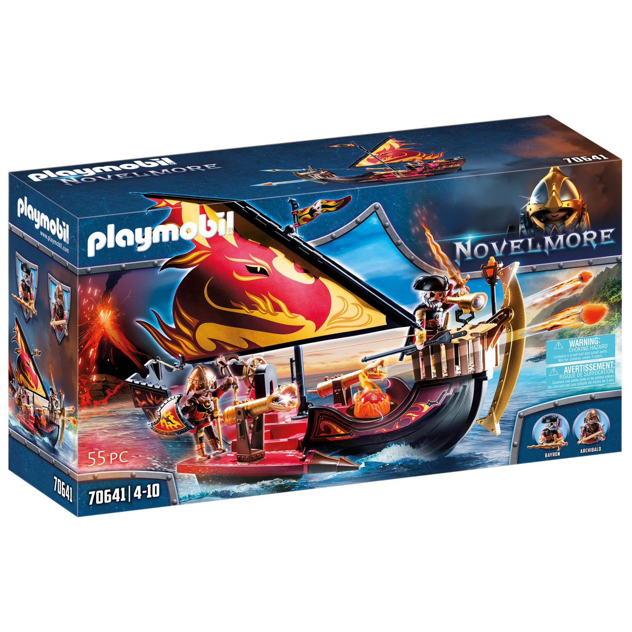 PLAYMOBIL 70641 Novelmore - Navire de combat des Burnham Raiders 