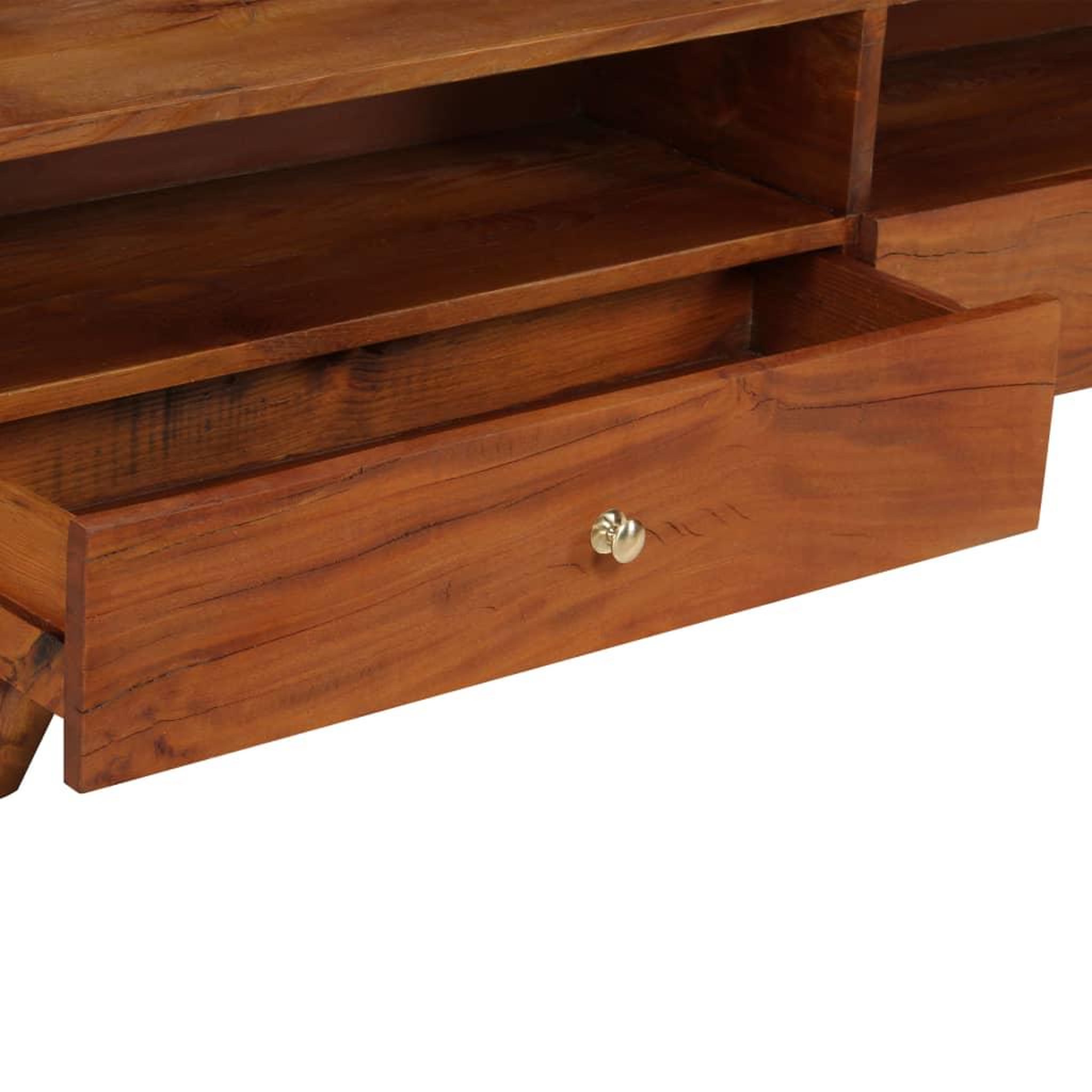 Voir la diapositive 3 : VIDAXL Meuble tv bois de recuperation solide 140x30x40 cm