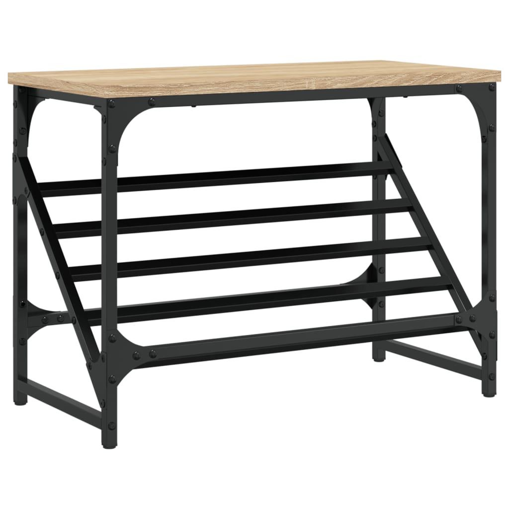 Voir la diapositive 2 : VIDAXL Etagere a chaussures chene sonoma 60x30x45 cm bois d'ingenierie