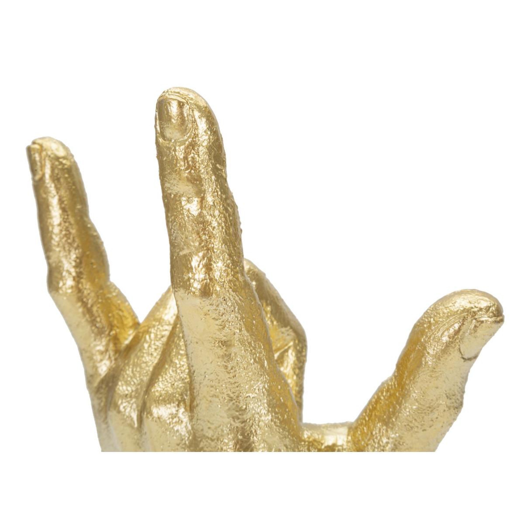 Voir la diapositive 6 : Paris Prix Main déco en résine  signe yeah  23cm or