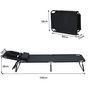 Voir la diapositive 3 : HOMCOM Transat de jardin chaise longue pliante bain de soleil pour lecture noir