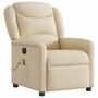 Voir la diapositive 4 : VIDAXL Fauteuil inclinable de massage electrique creme tissu
