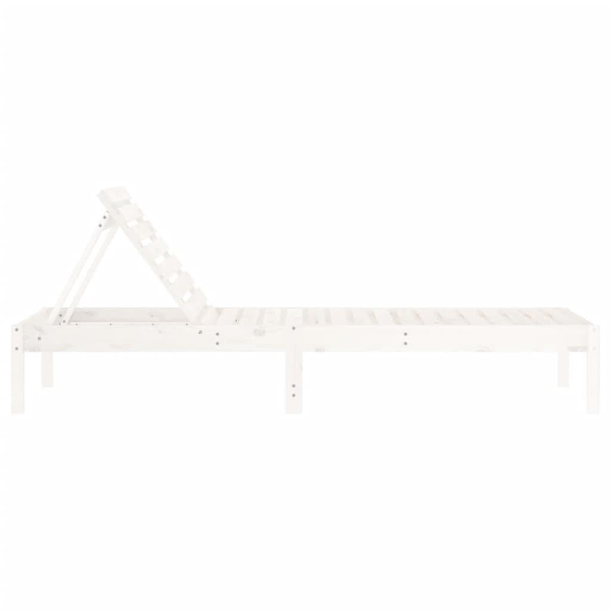 Voir la diapositive 5 : VIDAXL Chaises longues lot de 2 blanc 199,5x60x74cm bois massif de pin