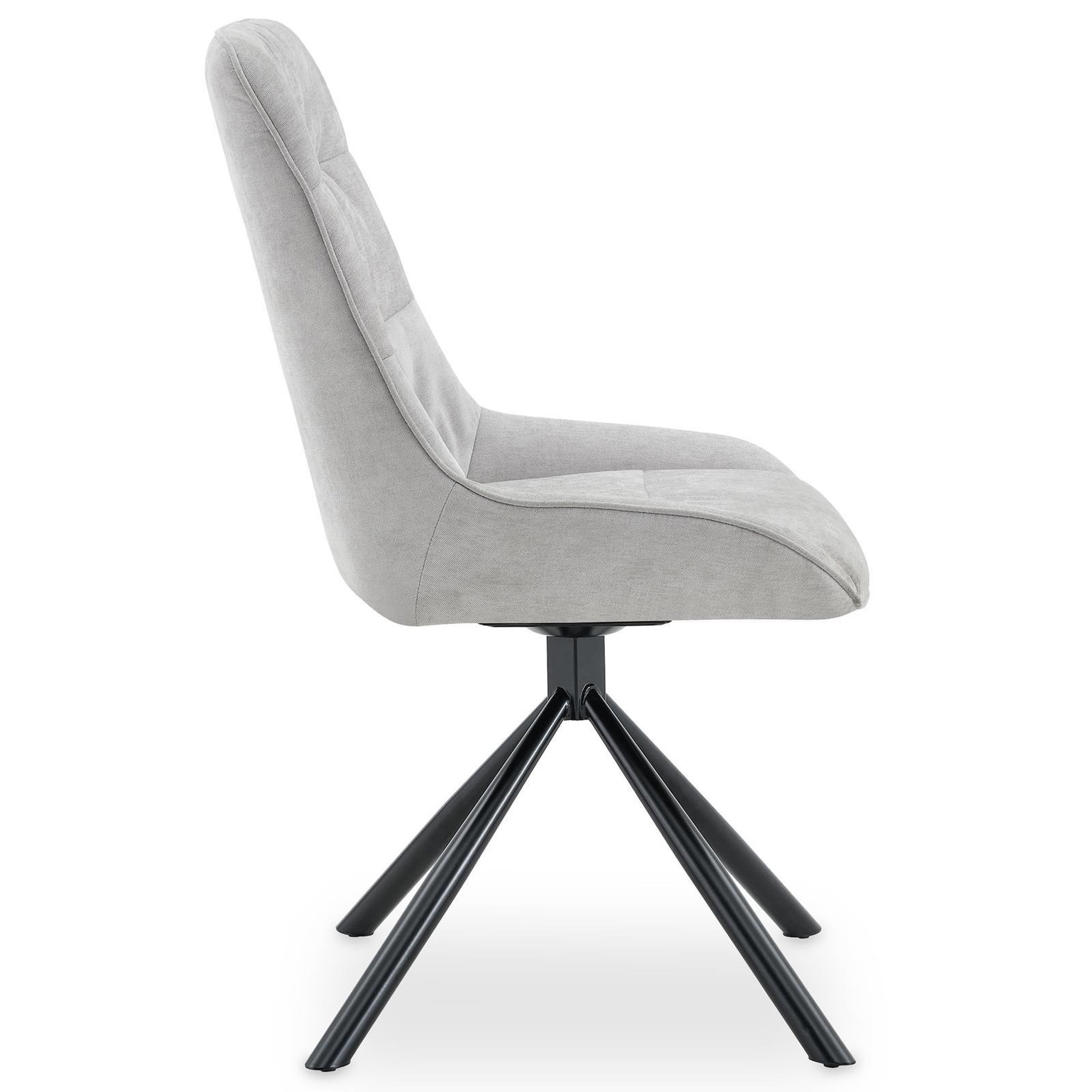 Voir la diapositive 5 : IDIMEX Lot de 2 chaises libra de salle à manger en tissu