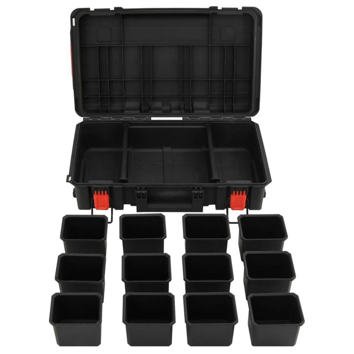 VIDAXL Mallette de transport portable noir 56,5x34x16 cm PP
