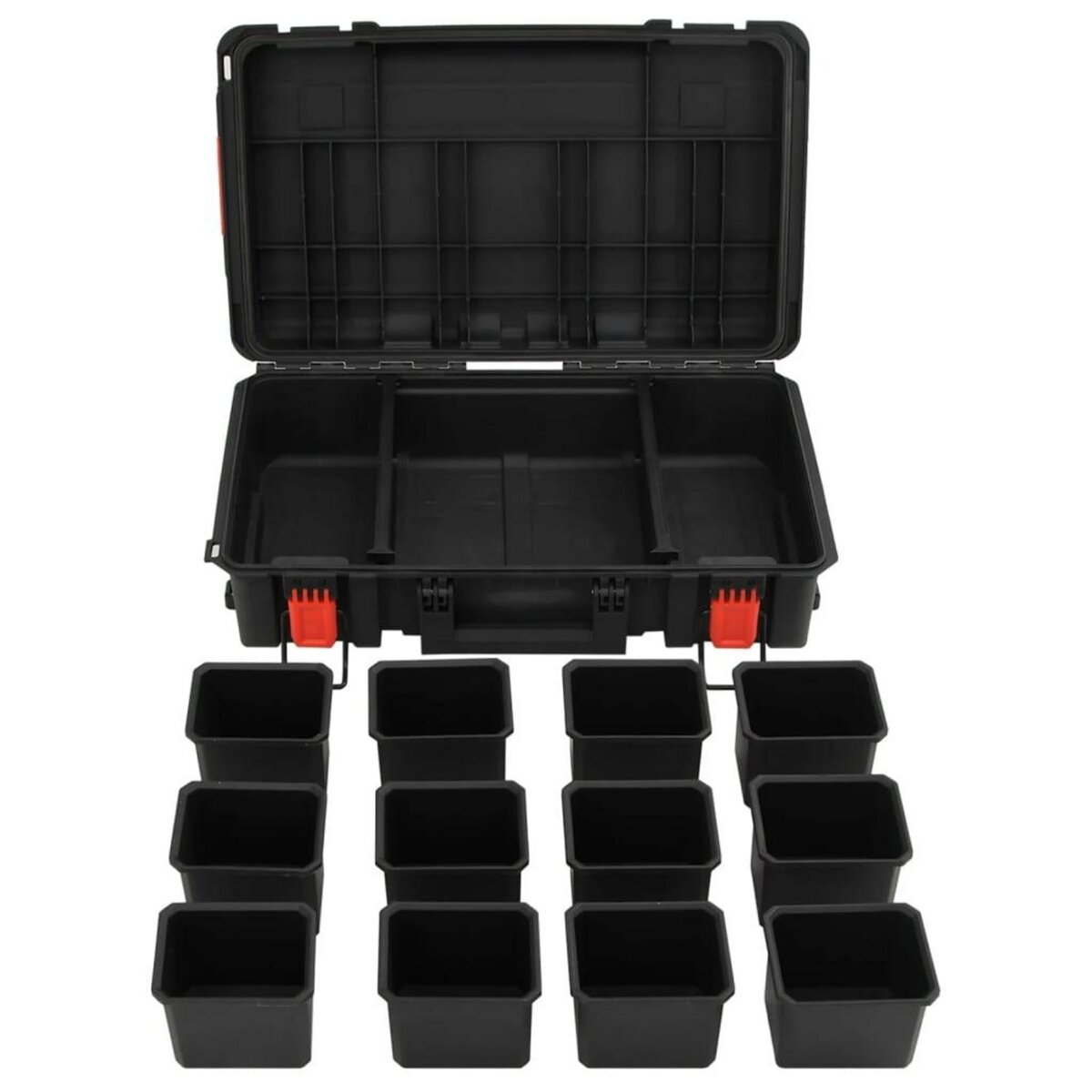 VIDAXL Mallette de transport portable noir 56,5x34x16 cm PP
