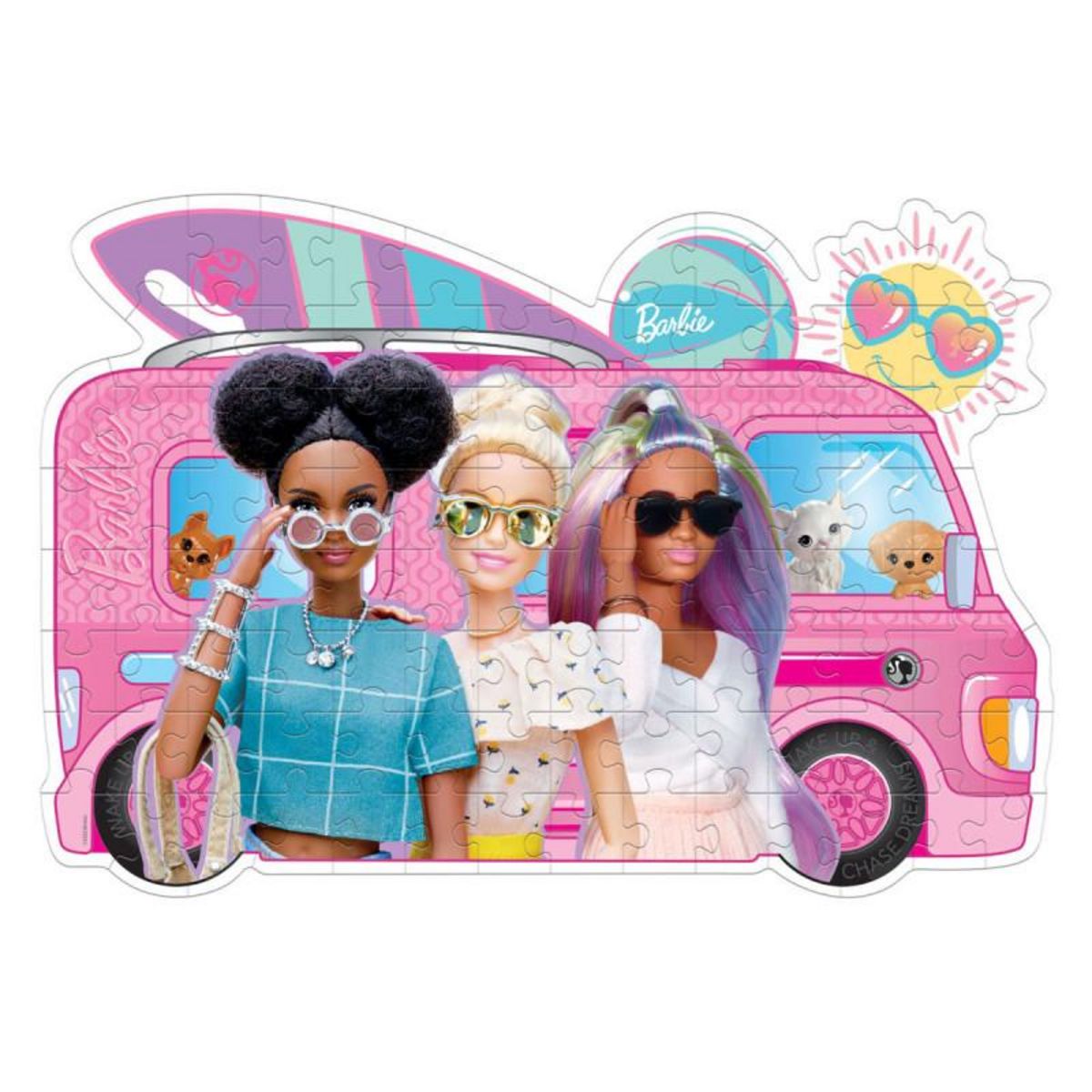 CLEMENTONI Clementoni Jigsaw Puzzle Super Color - Barbie Surf Bus, 104 pcs. 27162