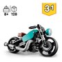 LEGO Creator 31135 - La moto ancienne, Jouet Transformable en Véhicules Classique et de Rue, et en Voiture de Dragster