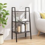 VIDAXL Etagere sur pied 3 niveaux Noir 56x35x108 cm