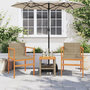 Voir la diapositive 3 : VIDAXL Chaises de jardin lot de 2 beige resine tressee et bois massif