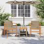 Voir la diapositive 3 : VIDAXL Chaises de jardin lot de 2 beige resine tressee et bois massif