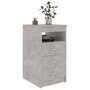 Voir la diapositive 3 : VIDAXL Armoire a tiroirs Gris beton 40x50x76 cm Bois d'ingenierie