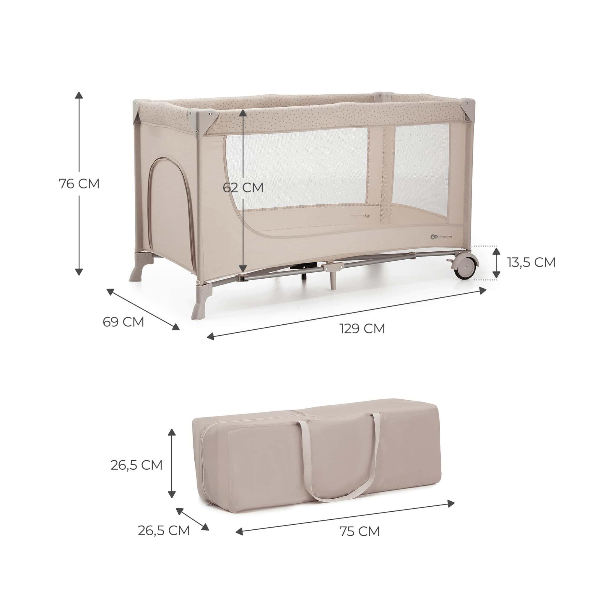 Voir la diapositive 6 : KINDERKRAFT Lit voyage parc bebe pliable avec accessoires pra