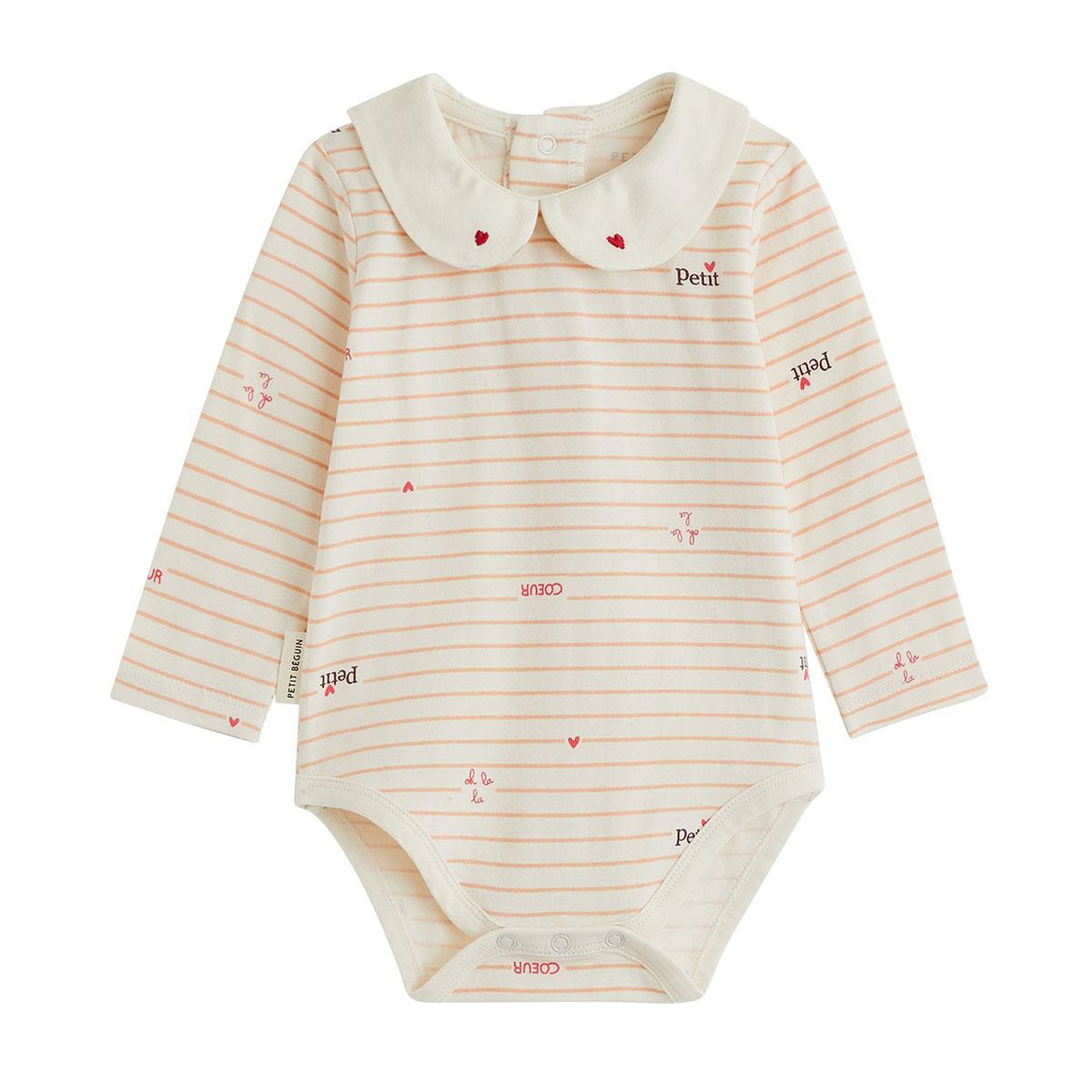 Voir la diapositive 5 : PETIT BEGUIN Lot de 2 bodies bébé manches longues aimée