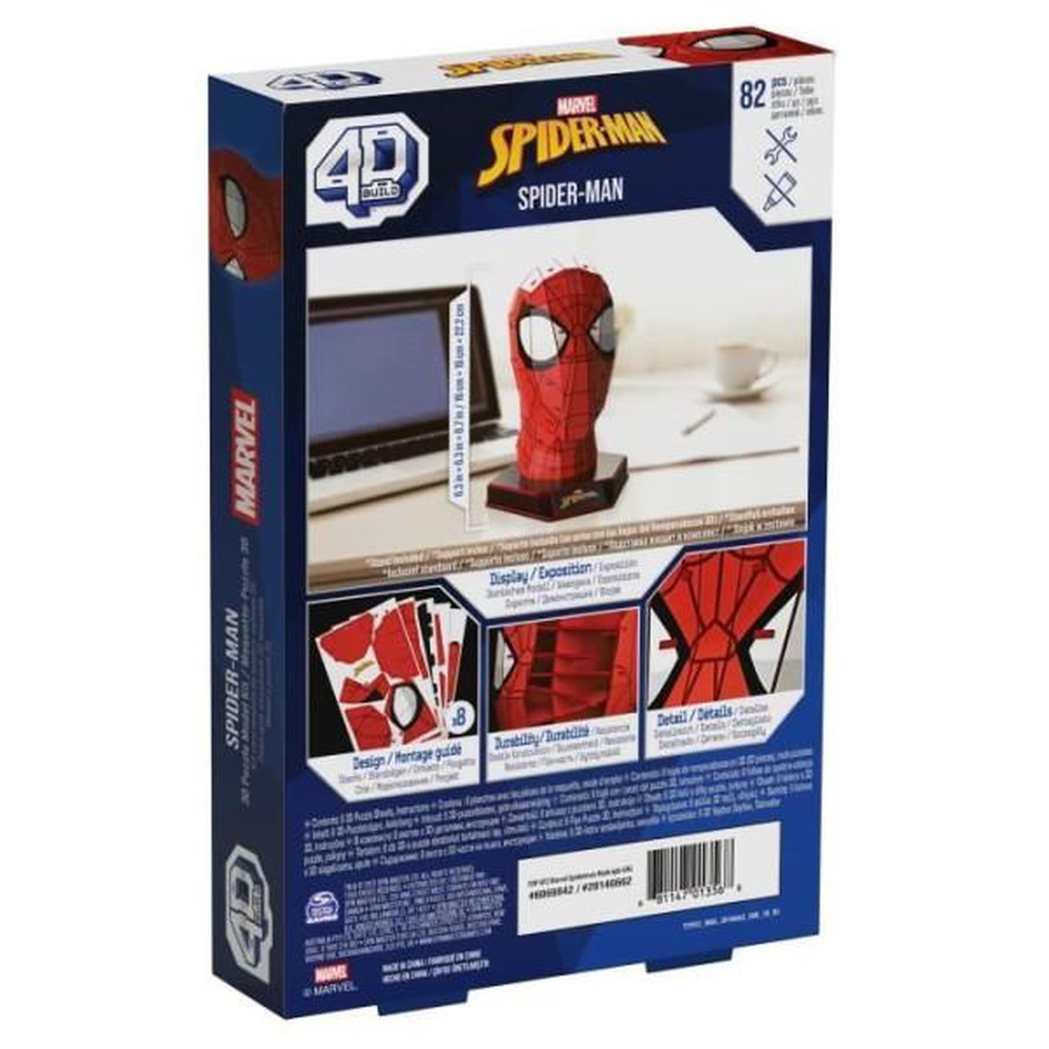 Voir la diapositive 6 : Spin Master Puzzle 4D Build enfant masque Spider-Man Marvel 3D construction sans colle – Spin Master