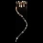 VIDAXL Plafonnier avec perles de cristal Argente Spirale G9