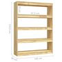 Voir la diapositive 6 : VIDAXL Bibliotheque/Separateur de piece 100x30x135,5 cm pin massif