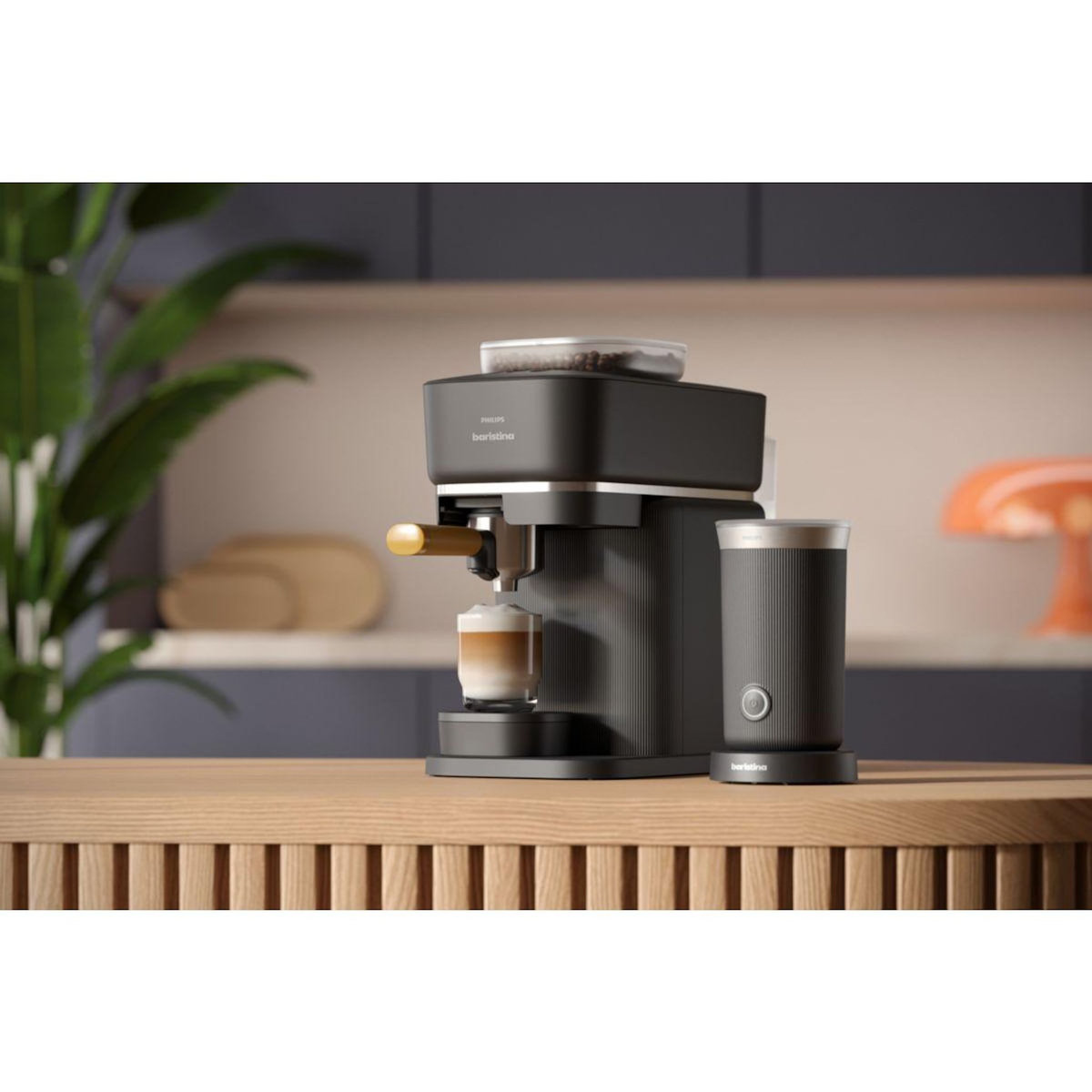 Philips Mousseur à lait noir pour baristina
