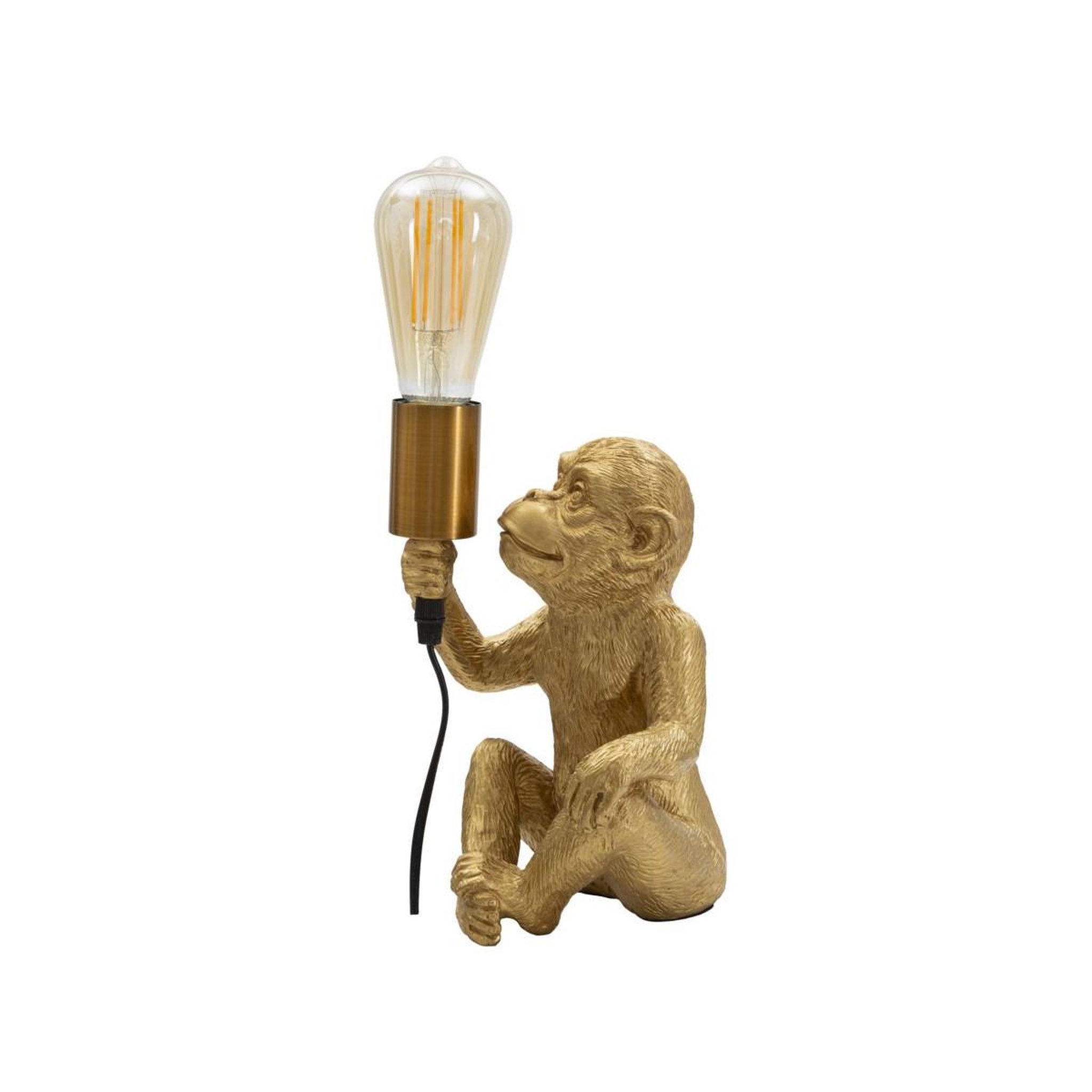 Voir la diapositive 2 : Paris Prix Lampe à poser en résine  monkey  25cm or