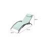 Voir la diapositive 5 : CONCEPT USINE Lot de 2 transats en aluminium et toile PVC vert pastel BAHIA