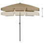 Voir la diapositive 3 : VIDAXL Parasol de plage taupe 180x120 cm