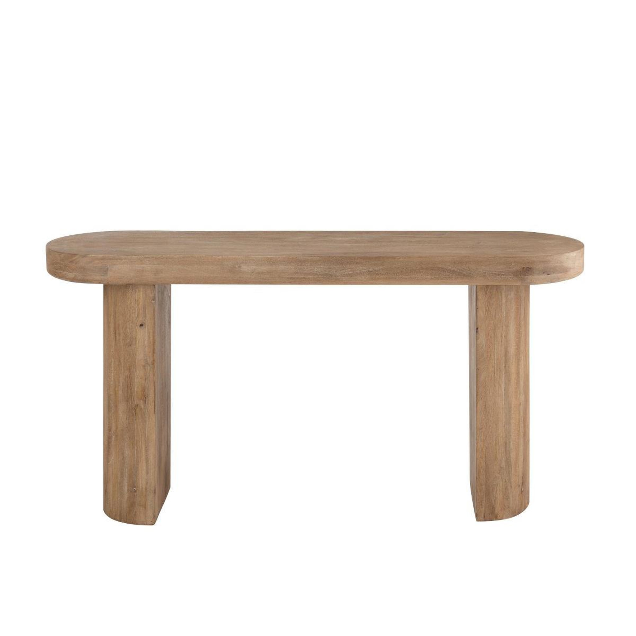 Voir la diapositive 2 : J-LINE Console en bois  latasha  152cm naturel