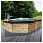 WATERCLIP Piscine en bois octogonale 460x129 CLEOFAS