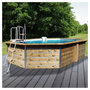 Voir la diapositive 1 : WATERCLIP Piscine en bois octogonale 460x129 CLEOFAS
