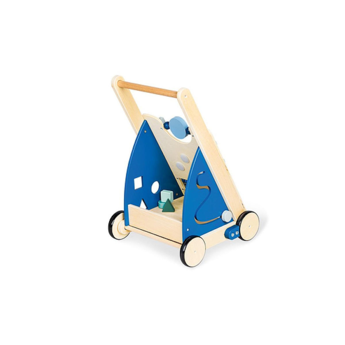 Pinolino TITUS Chariot d'activités bleu tilleul et MDF laqué clair