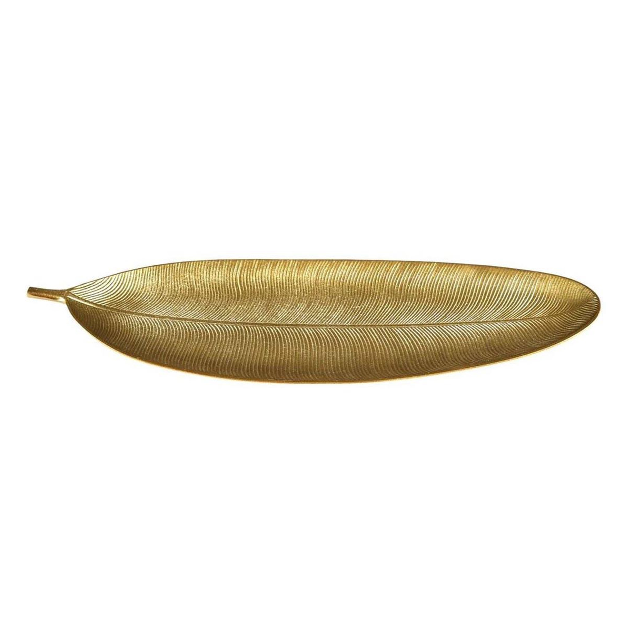 The Home Deco Factory Vide-poche design  feuille de bananier  59cm or