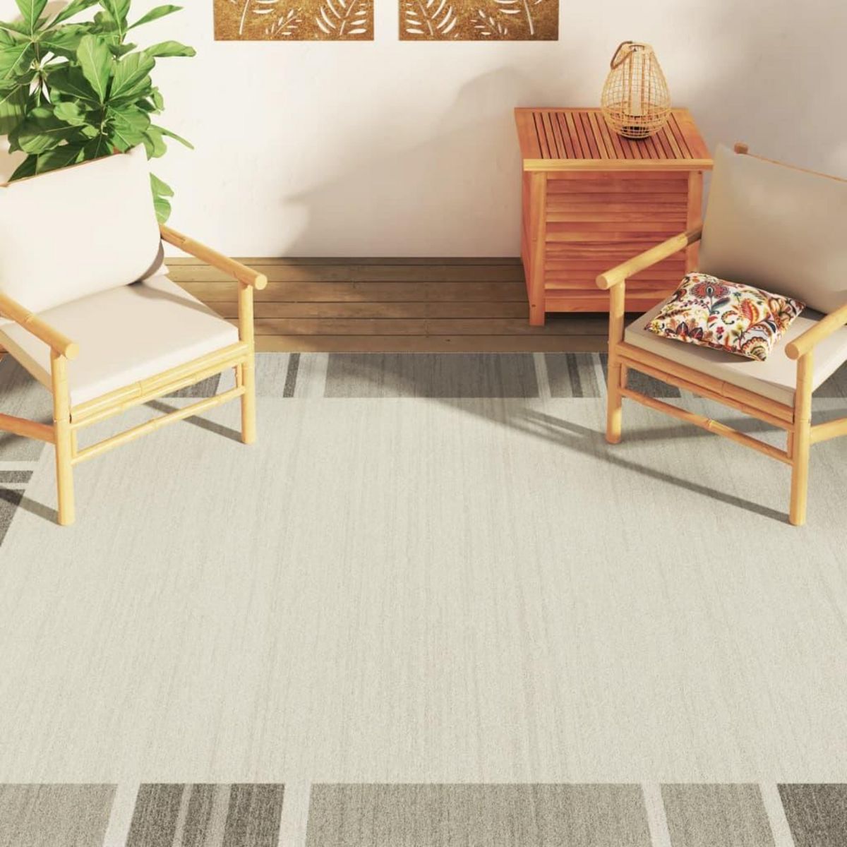 VIDAXL Tapis interieur exterieur a poils courts 190x300cm antiderapant