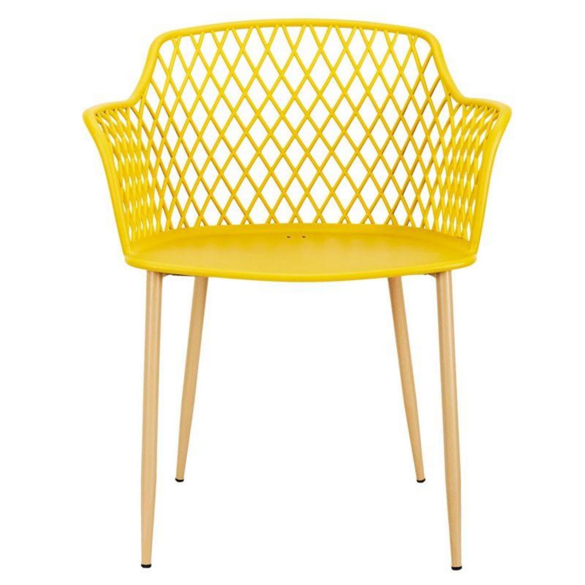 Paris Prix Lot de 4 Fauteuils Design  Malaga  80cm Jaune