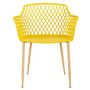 Voir la diapositive 3 : Paris Prix Lot de 4 Fauteuils Design  Malaga  80cm Jaune