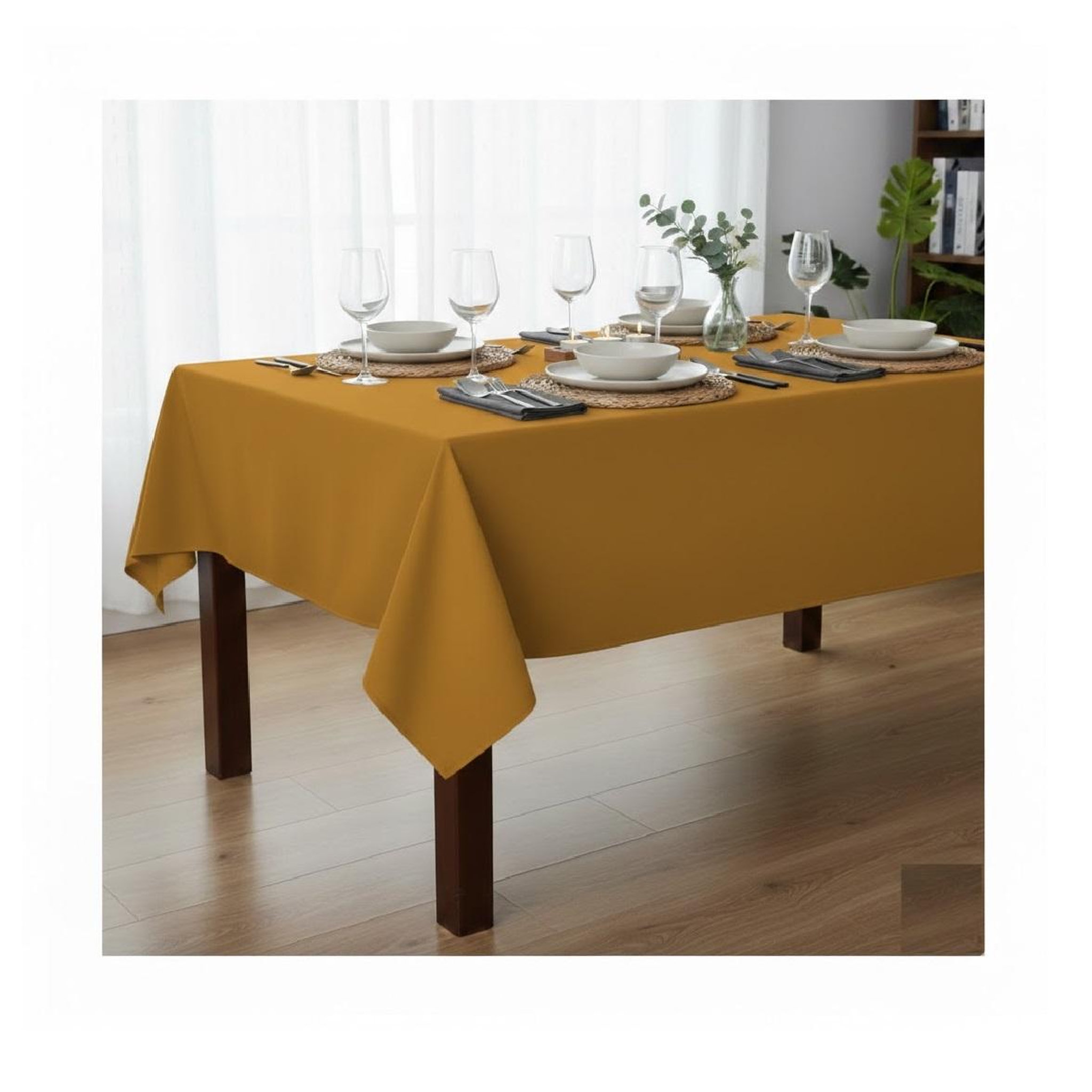 Voir la diapositive 3 : Eden Nappe en polyester finition ourlet nels