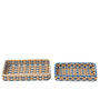 Voir la diapositive 2 : Paris Prix Lot de 2 Paniers de Rangement  Lupe  38cm Naturel & Bleu