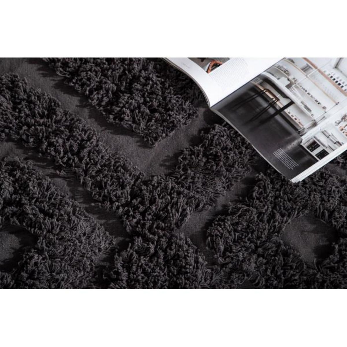 Paris Prix Tapis Déco Tufté  Hilma  250x350cm Gris Foncé