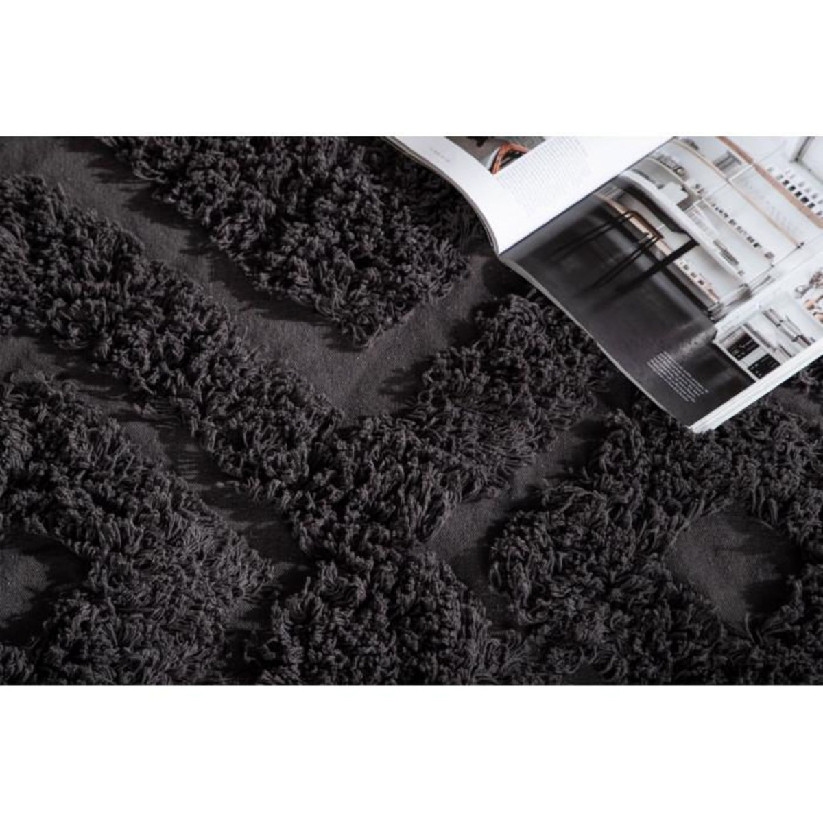 Paris Prix Tapis Déco Tufté  Hilma  250x350cm Gris Foncé