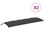 Voir la diapositive 4 : VIDAXL Coussins de banc de jardin lot de 2 anthracite melange tissu